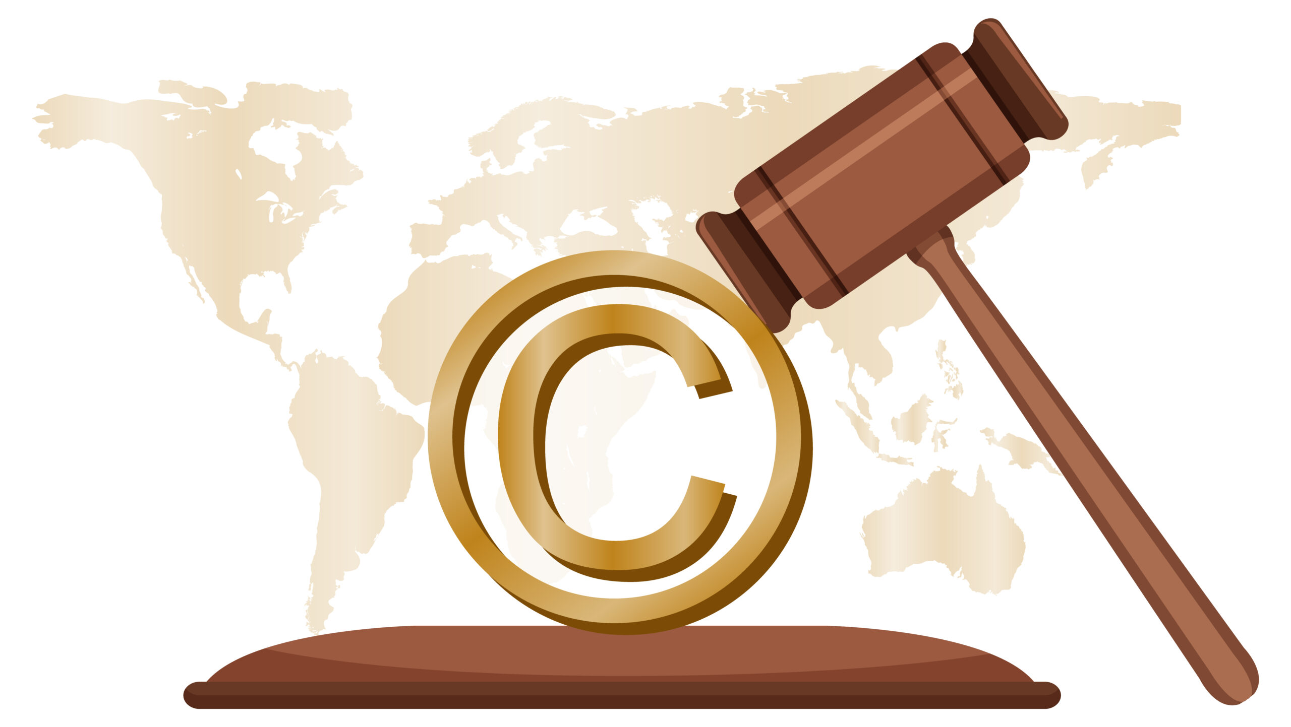 Legal Hammer and Copyright symbol Legal Hammer and Copyright symbol illustration